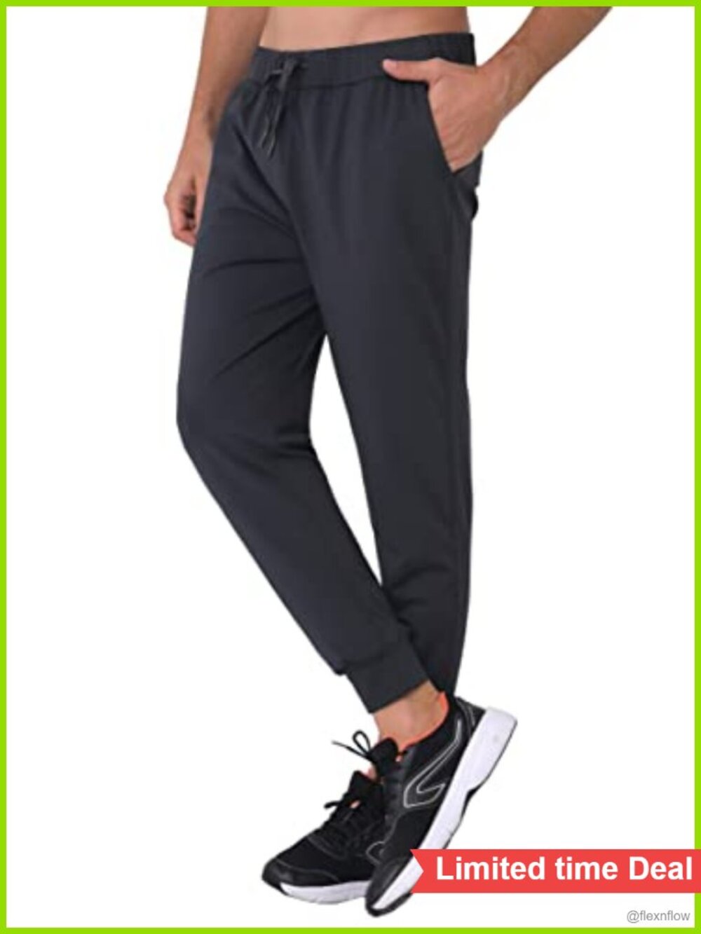 27" Inseam Athletic Joggers for Short Men Quick Dry Stretch Pants